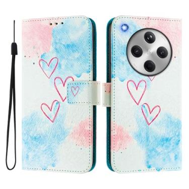 Imagem de Capa carteira para Oppo Find X8, 3 compartimentos para cartão, 1 compartimento para dinheiro, capa flip de couro PU com padrão fofo, capa com fivela magnética à prova de choque, compatível com sem fio