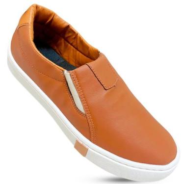 Imagem de Sapatenis Masculino Casual Slip On Confortavel - Orks, Caramelo, 42
