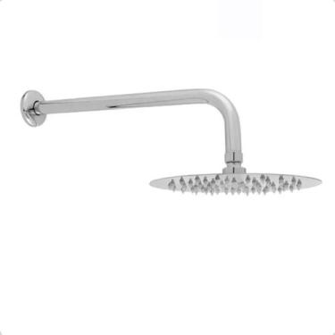 Imagem de Ducha Fria redonda articulada metal Para Aquecedor Gás Ou Solar - MQC 