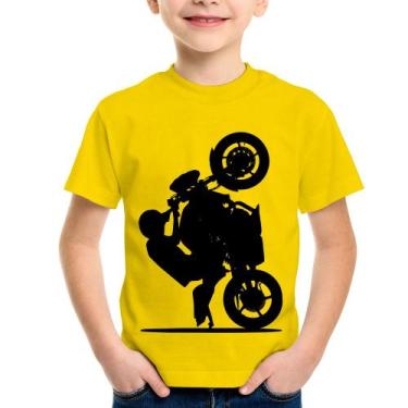Imagem de Camiseta Infantil Moto Grau XJ6 - Foca na Moda, Amarelo, 4
