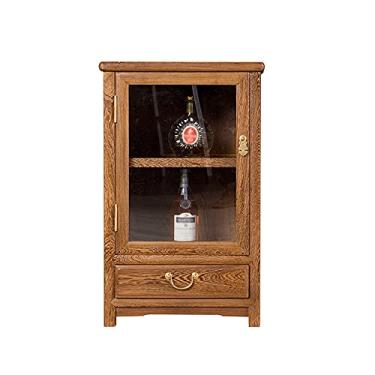 Imagem de LICONG-2020 Armário de vinho de madeira para armazenamento de vinho com compartimento de armazenamento e gaveta, para sala de jantar e cozinha, um armário para armazenar bebidas alcoólicas(s)