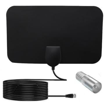 Imagem de Bwxsyws Antenas de TV, antena de TV digital HD para TV interna - longo alcance de 80 km - suporta 4K 1080p e todos os tipos de TVs digitais HDTV