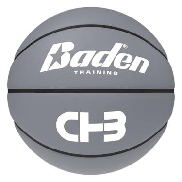 Imagem de Baden | CHB Heavy Trainer Basketball | Capa composta premium | Tamanho masculino oficial 7 (75 cm) | Cinza