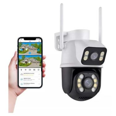 Imagem de Camera de Segurança 2 em 1 Dupla Wifi a Prova Dagua - Jortan