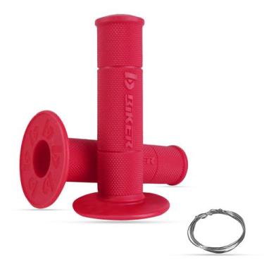 Imagem de Manopla Diamond Grip Biker Trilha Motocross Mx Par, Vermelho