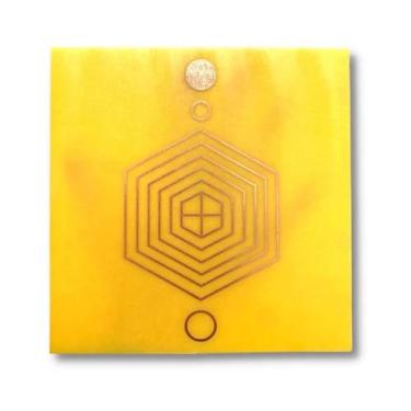 Imagem de Placa Grafico Escudo Exagono Bouclier G 15x15cm - Radionica Radiestesi