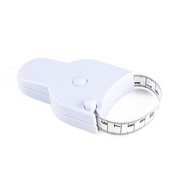 Imagem de Fita métrica telescópica automática, fita métrica corporal 60 polegadas (150 cm), fita métrica retrátil autoaperto para o corpo maneira precisa de rastrear perda de peso ganho muscular com uma mão -