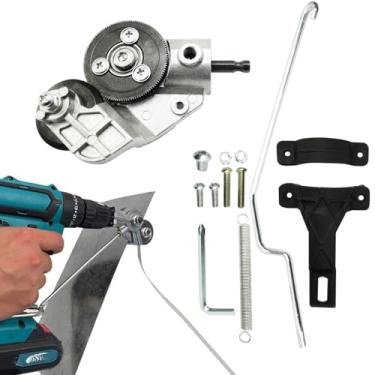 Imagem de NORTOOLS Cortador de placa de perfuração elétrica, acessório de broca de cortador de chapa metálica, tesouras de placa de reposição para cortar ferro, aço, cobre, alumínio