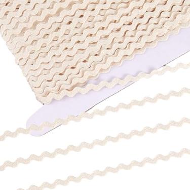 Imagem de GORGECRAFT Rack de algodão de 33 metros com acabamento em rac RIC Rac fita de renda ondulada floral branca em ziguezague com franja dobrada em forma de S tecido trançado para costura de artesanato DIY