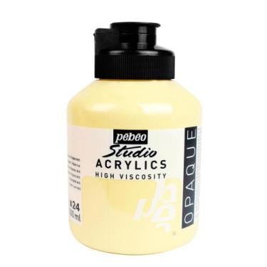 Imagem de Tinta Acrílica Importada Pébéo Studio 500ml 24 Amarelo Napoli - Pebeo