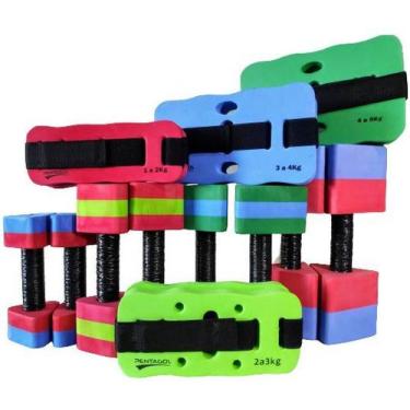 Imagem de Halteres E Caneleiras Hidroginastica Pesos Kit Completo Novo - Brasil 