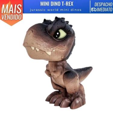 Imagem de Boneco Brinquedo Infantil Mini T-Rex Dinossauro Jurassic World Marrom 