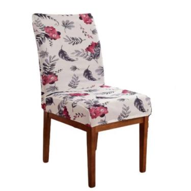 Imagem de Kit 10 Capa de Cadeiras Jantar Elastex Alstromérias Premium - Charme d