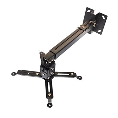 Imagem de Suporte universal para projetor, suporte de parede, teto, inclinação, ajustável em aço inoxidável (cor: preto, tamanho (preto