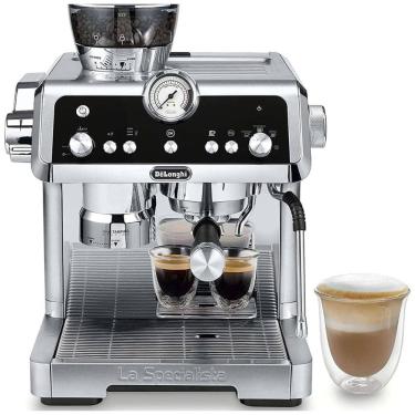 Imagem de Máquina de Café Expresso em Aço Inoxidável com Capacidade de 1,3L e Moedor de Rebarbas Integrado, 110V 1450W, De Longhi Specialist