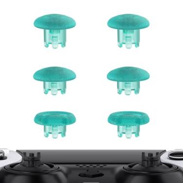 Imagem de eXtremeRate Verde-esmeralda substituível Thumbsticks para controle PS5 Edge, tampas de joystick analógico intercambiáveis para controle PS5 Edge - controle e base de polegar não incluídos