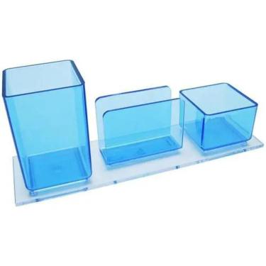 Imagem de Porta Lápis Clips Lembrete Azul Clear 940.2 - Acrimet