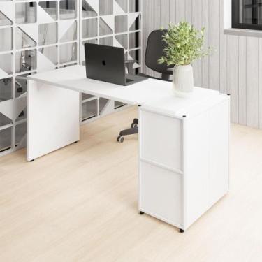 Imagem de Mesa Escrivaninha 150cm x 60cm e Armário 2 Portas F5 Office - F5 Offic