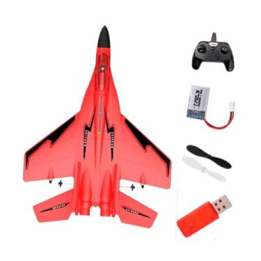 Imagem de EHJRE RC Airplane Glider Flying Presente Prático Versátil Modelo Voador Kit, Vermelho
