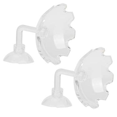 Imagem de Prato de Alimentação de Camarão, Alimentador de Peixe Tigela de Peixe 2pcs Pequenos Peixes Alimentadores de Prato Prato Prato de Acrílico Aquário de Alimentos Altos Transparentes para Peixes