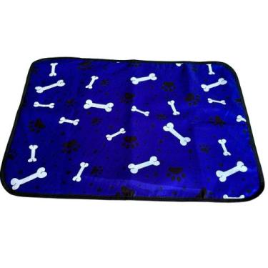 Imagem de 9 Caminhas para Cães e Gatos Dobrável 300 Lavagens 100x70 Azul Ossinho