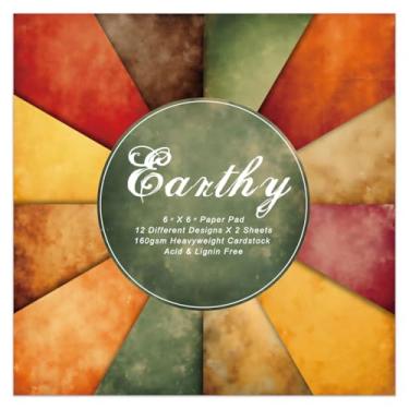 Imagem de Bloco de papel colorido para scrapbook – 24 folhas, 15 x 15 cm, material de papelaria decorativo, retrô, material de design dobrado, para fazer cartões, agenda faça você mesmo, álbum de fotos