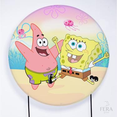 Imagem de Painel Decorativo para Festa 1,50x1,50 metros Vesti Fácil com Elástico Bob Esponja - Fera Print