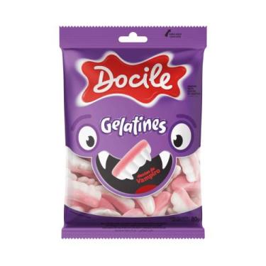 Imagem de Bala Gelatines Dente de Vampiro 12 Pacotes de 80gr Cada - Docile