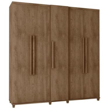 Imagem de Guarda Roupa Casal 5 Portas com Espelho e 3 Gavetas Munique RV Móveis