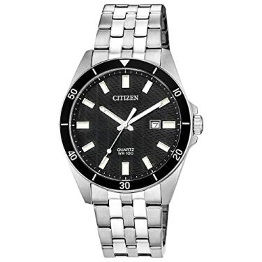 Imagem de Citizen Relógio masculino de quartzo, aço inoxidável, clássico, prateado (modelo: BI5050-54E), Prateado
