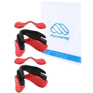 Imagem de MYCOURAG 2 pares de almofadas de nariz de substituição para óculos de sol Oakley EV Zero Path/Pitch/Range/Stride - Vermelho