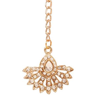 Imagem de Touchstone indiano Bollywood designer de joias Mangtika para mulheres.