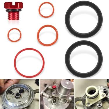 Imagem de 6.6L Duramax base de filtro de combustível e kit de reparo de vedação de primer com parafuso de sangrador de tarugo para Chevy Duramax Primer 2001-2013 6.6L