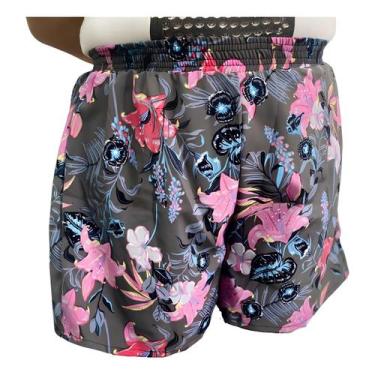 Imagem de Shorts Feminino Plus Size Cinza - ALPHAPOLO, Cinza, G2