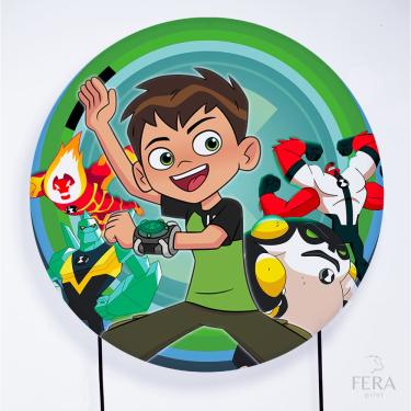 Imagem de Painel Decorativo para Festa 1,50x1,50 metros Vesti Fácil com Elástico Ben 10 - Fera Print