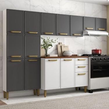 Imagem de Cozinha Completa Aço Bella Bertolini Grafite/branco