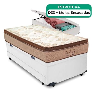 Imagem de Bicama Baú + Colchão Victory Molas V-Store 78x188x74