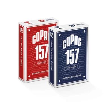 Imagem de Baralho 157 Bridge Size Kit Vermelho e Azul - Copag, 157, N/A, Papel e