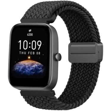 Imagem de Meliya Pulseiras de nylon trançado compatíveis com Amazfit Active 2 1/GTR mini/GTS 2 2e 3 4/GTS 2 4 mini, pulseiras de reposição elásticas macias de 20 mm para Amazfit Bip 3/3 Pro/U/U Pro/S/S Lite