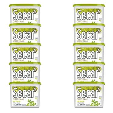 Imagem de Kit Com 10 Evita Mofo Secar 180g Antimofo Guarda Roupas Armários Closet Gaveta Despensa Umidades Bolor Fungos Bactérias Mau Cheiro (10, Verbena)