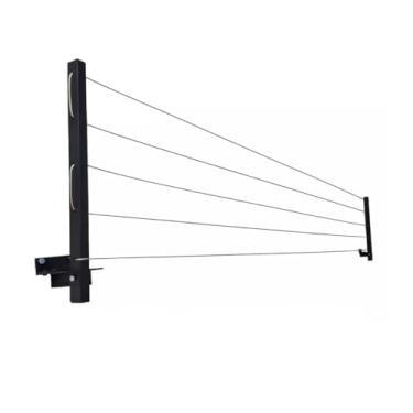 Imagem de Varal Em Aço Dobrável + 20 Metros Cabo Aço Encapado