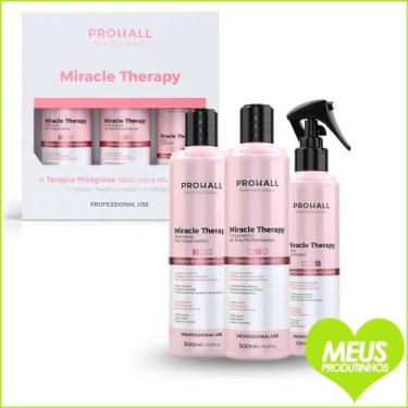Imagem de Prohall Miracle Therapy Kit com Shampoo/Realinhamento/Spray