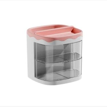 Imagem de Organizador de SecretáRia Gaveta de Porta-LáPis para CriançAs EscritóRio Multifuncional(Rosa)