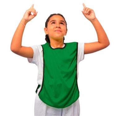 Imagem de Kit C/10 Coletes Juvenil de Futebol Treino Jogo 1 Fit, Verdebandeira