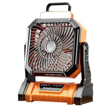 Imagem de Bohany Ventilador Portátil Para Campismo | Ventilador Refrescante Portátil para Barraca - 4 Velocidades Ajustáveis com Lanterna Para Casa Jardim Praia Viagens Garagem Quarto Quente