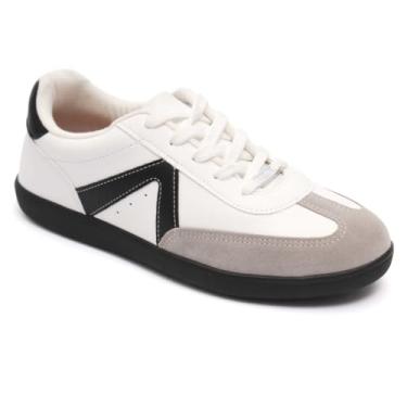 Imagem de Tênis Vizzano Feminino Casual Original Confortável Moda (Branco-Preto, BR, Adulto, Numérico, 33)