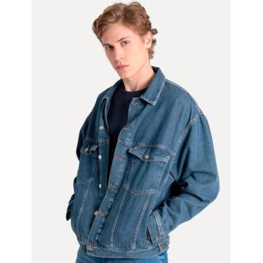 Imagem de Jaqueta Tommy Jeans Masculina Ryan Trucker Denim Azul Médio, M/M