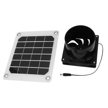 Imagem de Kit de Exaustor de Painel Solar de 20 W, Ventilador Solar Portátil para Casa de Frango para Animais de Estimação, Com Rede Protetora, para Acampamento e Trabalho de Campo