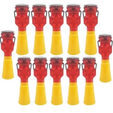 Imagem de Sinalizador Solar Viario Cone Sinalizaçao Kit 12 Uni Iluminaçao Rua Ro