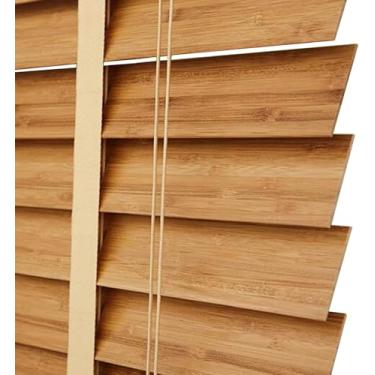 Imagem de Veneziana De Madeira, Ripa De Bambu De 5 Cm, Montagem Interna/Externa, Grande Sombra De Sol Para Escritório Balco, 80 Cm / 100 Cm / 120 Cm / 140 Cm, Brown, 100W x 280H cm